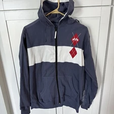 EQUINE COUTURE FULL Zip hillsboro hoodie jacket size large Womens￼ corduroy