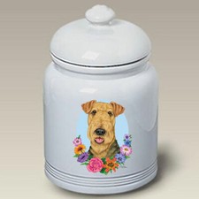 Airedale Terrier Treat Jar