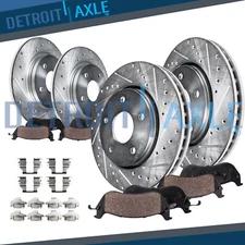 Front Rear Drilled Slotted Rotors Brake Pads for 2002-2005 Explorer Mountaineer