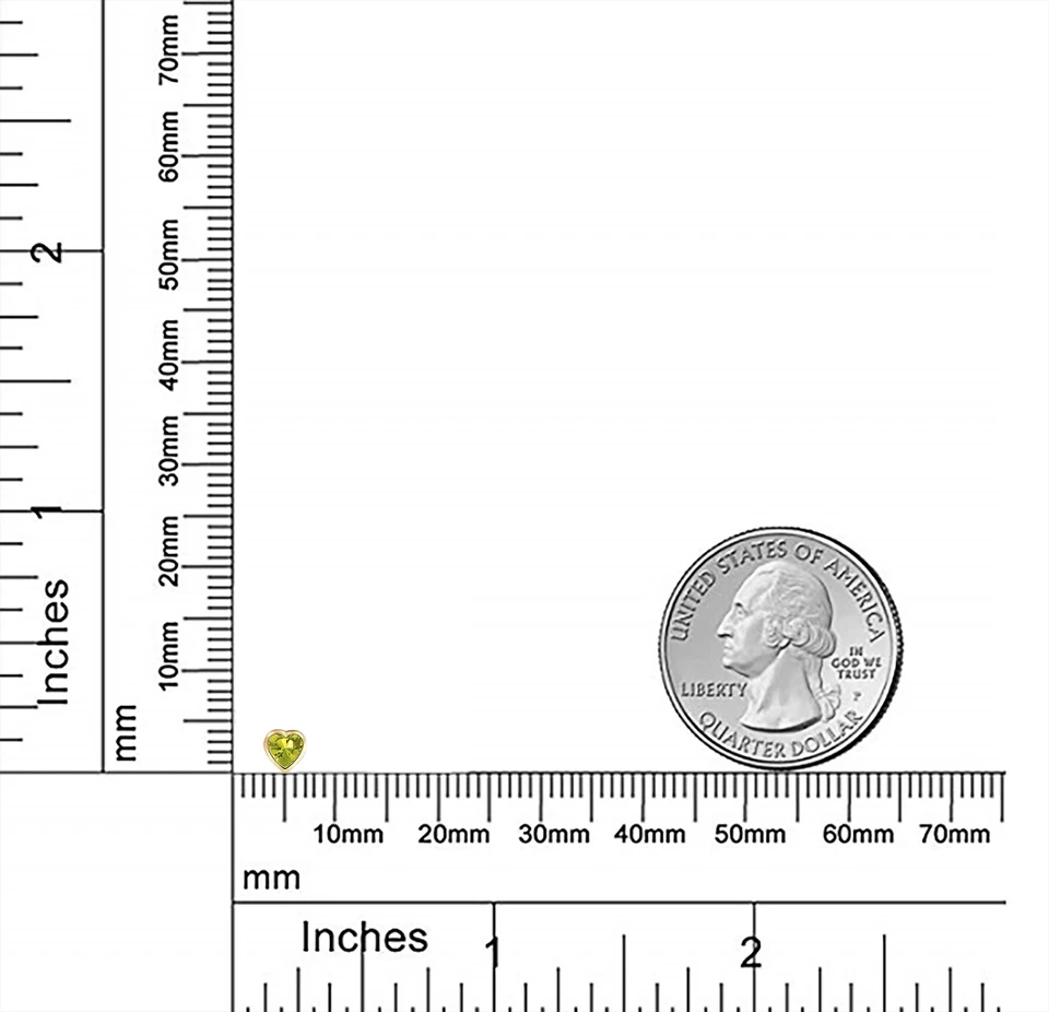 Pequeña oreja de cartílago corazón circonita cúbica piedra de nacimiento simulada oro 14K 4 mm Foto 4 de 4