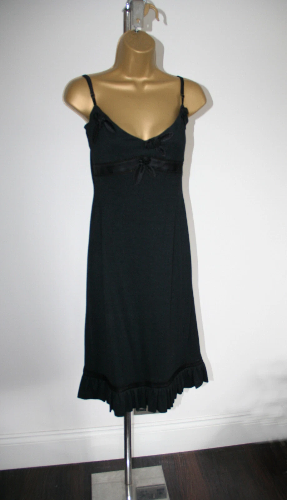 Abito da cocktail Moschino donna grigio antracite taglia UK 10