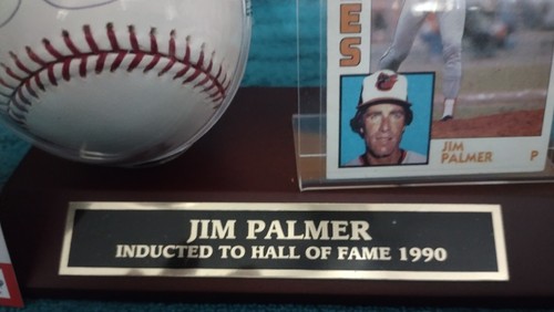 TOPPS RESERVE JIM PALMER AUTOGRAPHED BASEBALL W/ CARD AND HOF 1990 STAND PSA/DNA - Picture 5 of 5