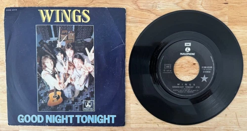 45 7" FRENCH SP BEATLES WINGS GOOD NIGHT TONIGHT 2nd LABEL