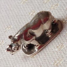 Wunderschöne Miniatur Nashorn, 925 Sterling ...