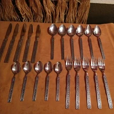 Vtg 21 PC Inox Tableware Flatware Silverware Set