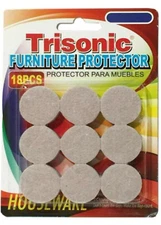 Floor Protectors Round TriSonic 18 Self Adhesive Felt Beige Pads Furniture Chair