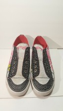 Ed Hardy Designs Canvas Sneakers Shoes Pink Silver Black. Birds Sz 8