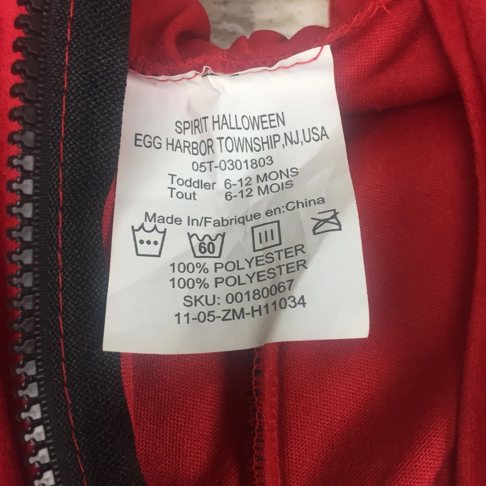 Spirit Halloween Bebé Disfraz Peluche Diablo Mono con Alas Talla 6-12 Meses Foto 4 de 4