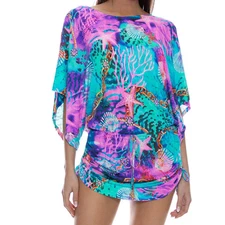 Luli Fama South Beach TREASURE Swimsuit Cover-Up Mini Dress ~NWT~ Small