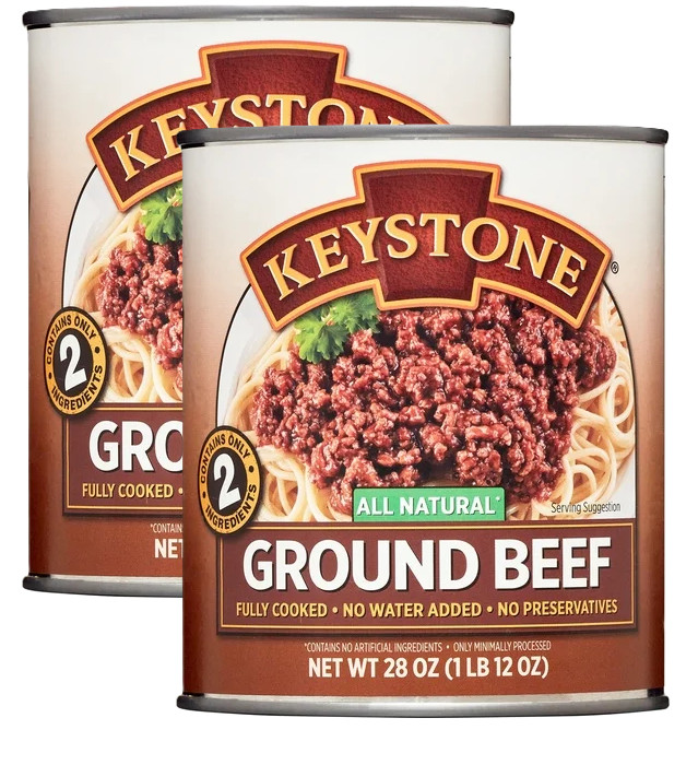 Keystone All Natural Ground Beef, 28 oz Can (2 Pack)
