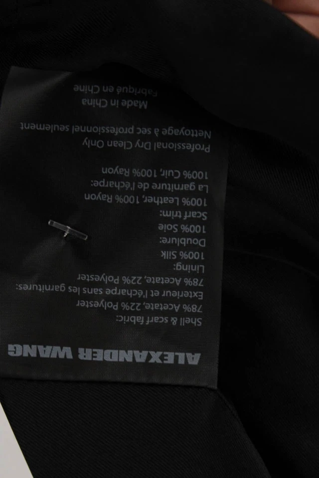 Blazer Alexander Wang para mujer negro manga 3/4 mezcla de acetato talla 0 Foto 4 de 4