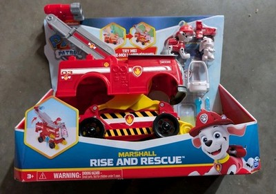 Nickelodeon Paw Patrol Marshall Rise And Rescue Transforming Vehicle Toy Set  
