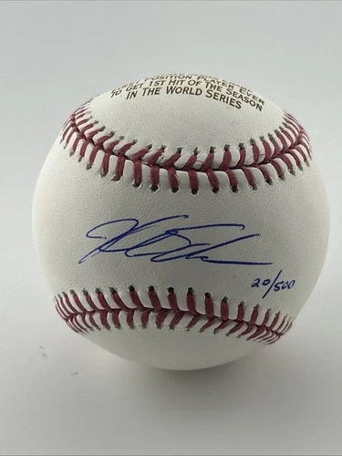 Chicago Cubs Kyle Schwarber Signed Baseball 20/500 2016 WS Champs COA