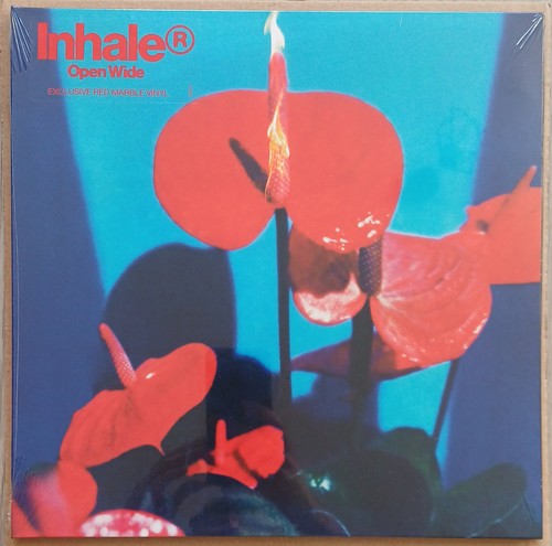 Inhaler Open Wide SIGNED Poster & Exclusive Alt Art Red Marbled Vinyl Sealed - Picture 2 of 12