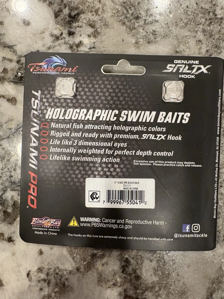 Cebos holográficos Tsunami Pro Swim Shad y cebo Yo-zuri Twitch hundimiento lento Foto 4 de 4