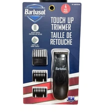 Barbasol Touch Up Trimmer 4-Piece Set Compact Battery Powered Grooming Kit New