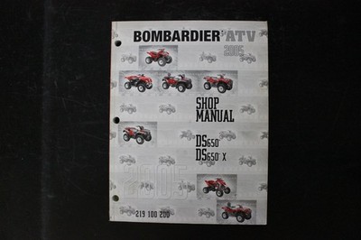 Bombardier DS650 DS650 X ATV Shop Manual 2005 OEM 219 100 200