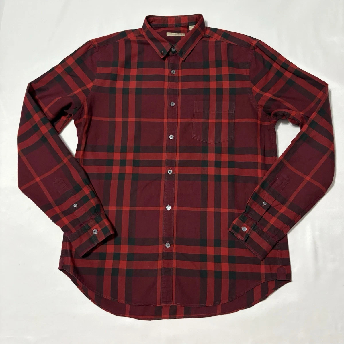 Burberry Red Casual Button-Down Shirts for Men for sale - eBay display picture 1