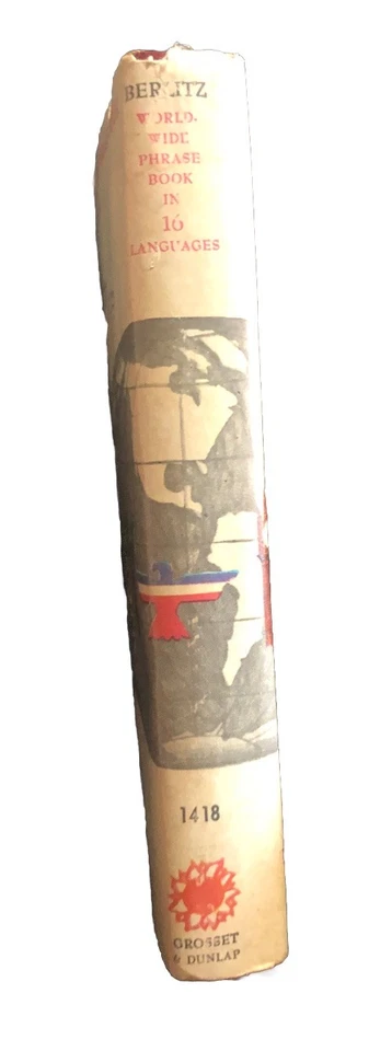 Vintage Berlitz World-Wide Phrase Book 16 Languages 1962 - Image 2 of 4