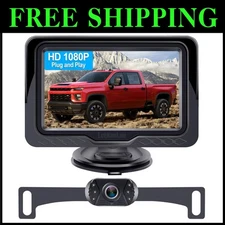 HD 1080P Backup Camera Kit: Easy Setup & Clear Night Vision