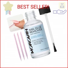 Morovan Nail Glue Remover for Press On Nails: 50ML Fake Nails Remover for Acryli