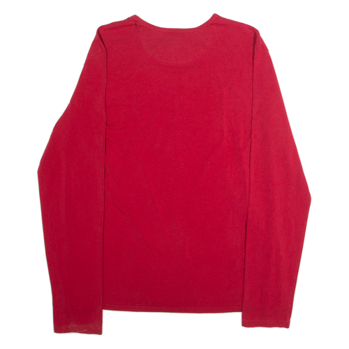 HUGO BOSS Mens T-Shirt Red Long Sleeve L - Picture 3 of 6