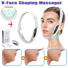 Electric Face Neck Massager W/6 Mode 8 Gear Button-Style Facial Lifting Firming
