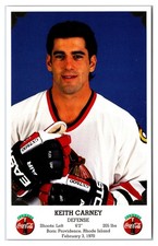 Vintage 1990s Coca-Cola Keith Carney Chicago Black Hawks Hockey Card (6in X 3.5)