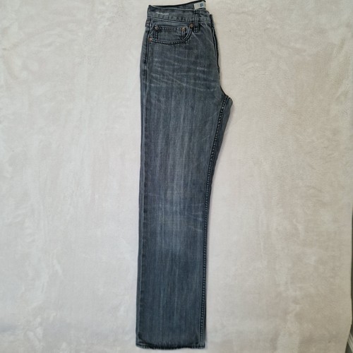 Pantalones de mezclilla GAP para hombre 30x32 negros calce recto tiro medio descolorido botón mosca - Imagen 5 de 12