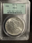 1886 MORGAN Silver Dollar PCGS MS64 OGH Old Green Holder