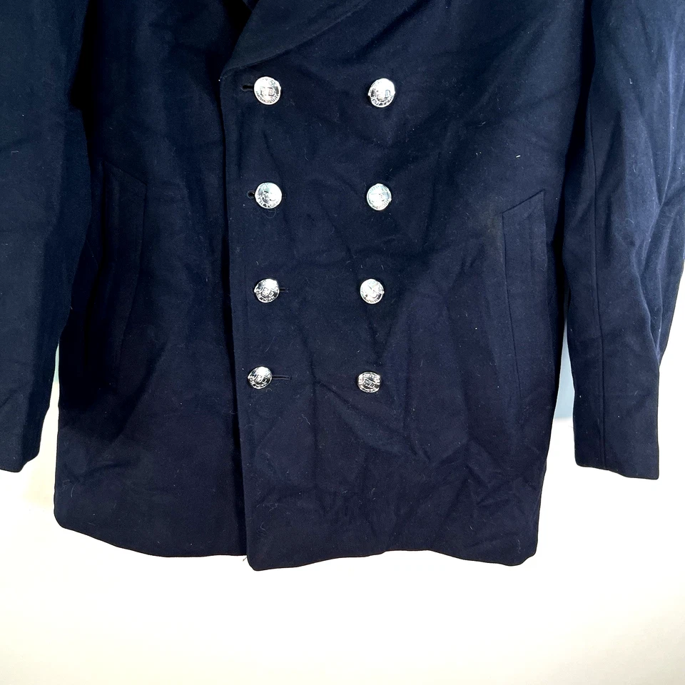 Vintage 70-80's NYFD Heavy Weight Wool Jacket Mens Size Blue Merson Uniforms Tag - Image 3 of 4