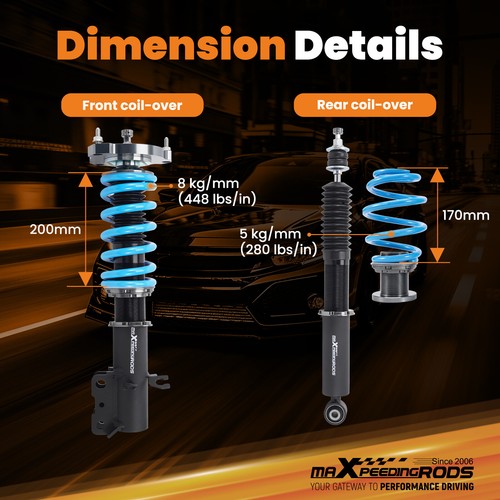MaXpeedingrods T6 Coilovers Suspension Lowering Kit for NISSAN JUKE 11-17 - Picture 3 of 14
