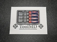 Snap-on Tools USA RARE 4pc RED WHITE & BLUE Mini Awl Hook Pick Set SGASA204CRWB