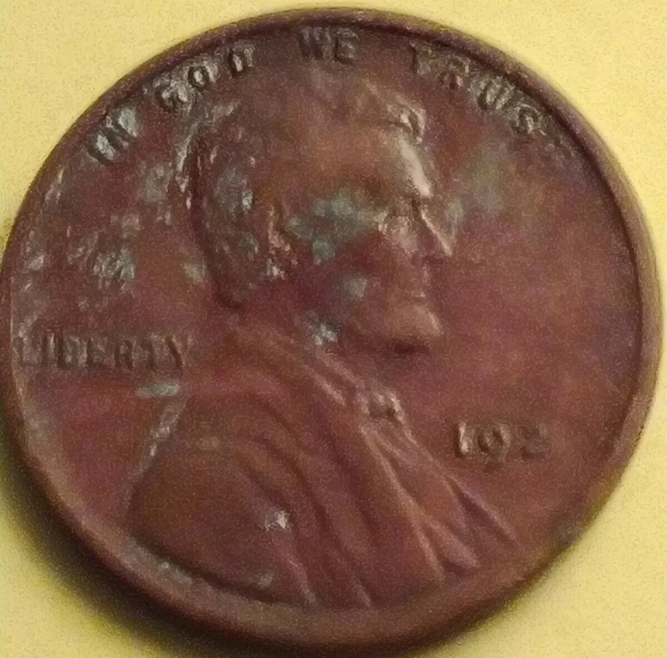Lincoln wheat penny error unknown date 192?, die issue, circulated - Image 4 of 4
