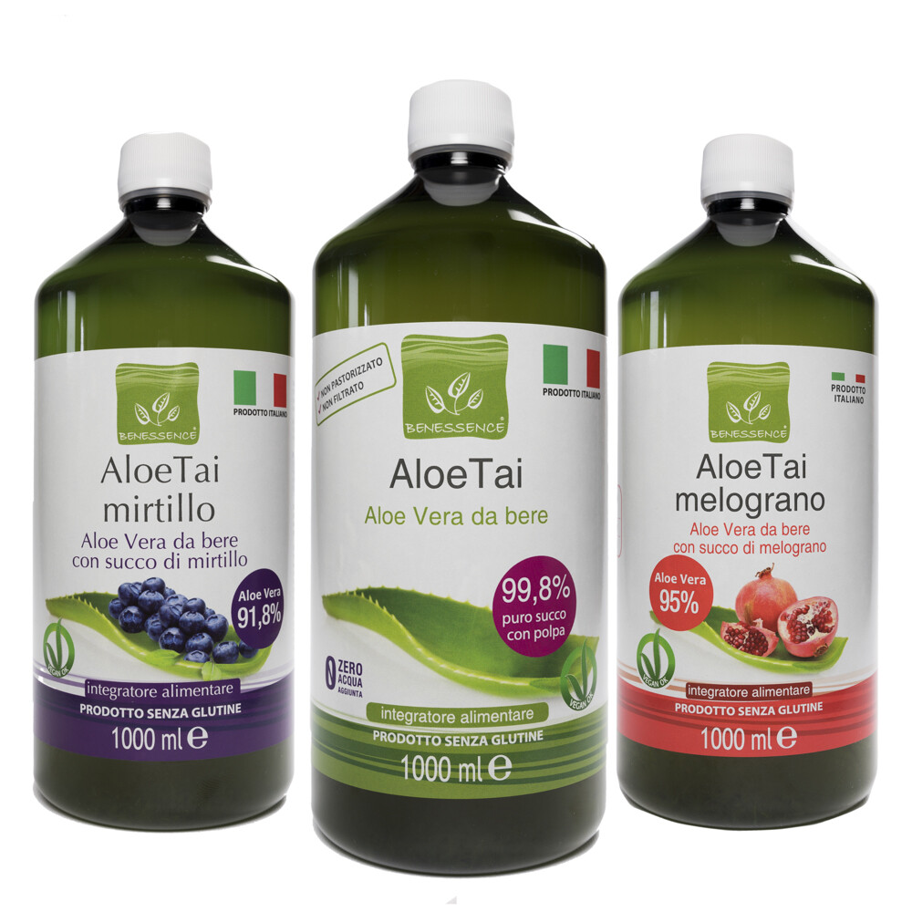 Aloe Vera zum Trinken: 1 reiner Aloe Saft + 1 Aloe Heidelbeere + Aloe  Granata... | eBay.de