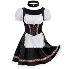 Oktoberfest Costumes Women Authentic German Dirndl Dress Bavarian Style Beer ...
