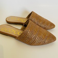 ccocci woven hemp mule flats size 7.5