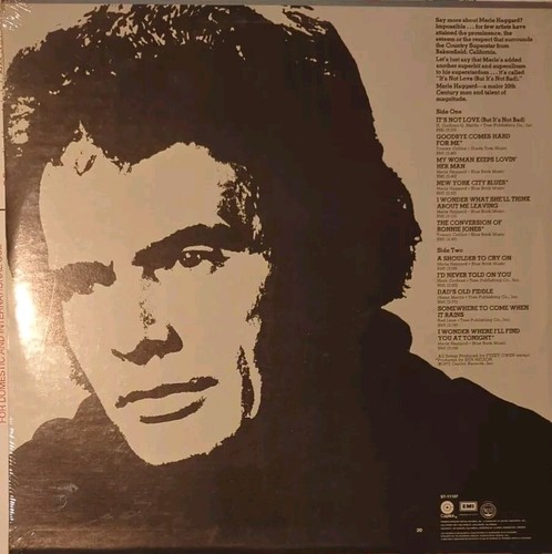 Merle Haggard: It's Not Love Vinyl Album LP Capitol Records 1972 SEALED free shp - Picture 2 of 2