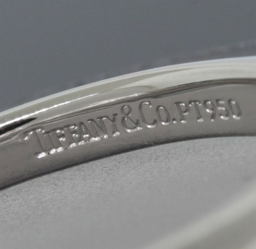 Tiffany&Co.PT950 Platinum 0.36ct F,VVS2 Diamond Wedding Engagement Ring Size5.25 - Picture 5 of 7