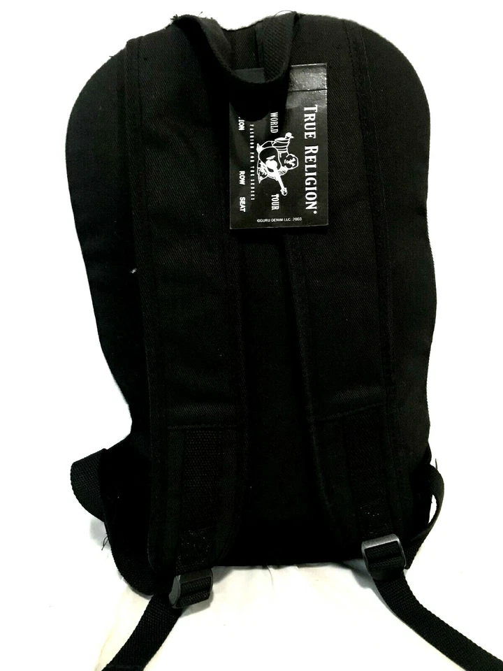 Mochila/bolsa de libros True Religion blanca con logotipo negro nueva con etiquetas Foto 3 de 3
