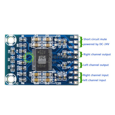 DC 12V 24V Mini 2x 50W TPA3116D2 Digital Audio Power Amplifier Board Class D Amp