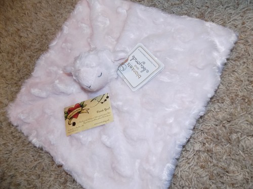 BLANKET BEYOND SECURITY SHEEP PINK SWIRL FAUX FUR NO ARMS ROSETTE SLEEPY EYES - Picture 3 of 5