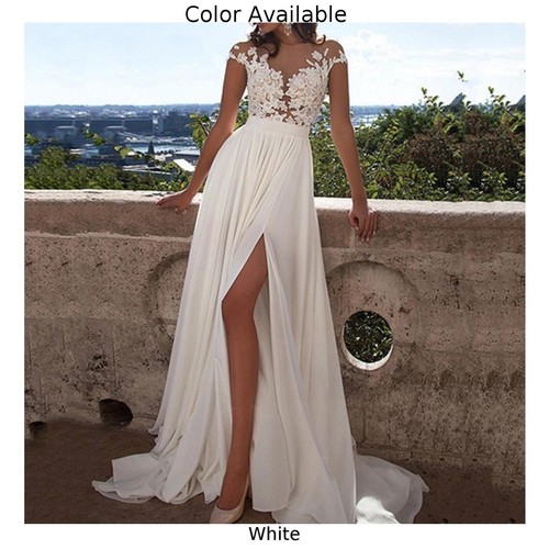Damen Kleid leicht Strech einfarbig Hochzeitstermine modisch - Picture 4 of 33