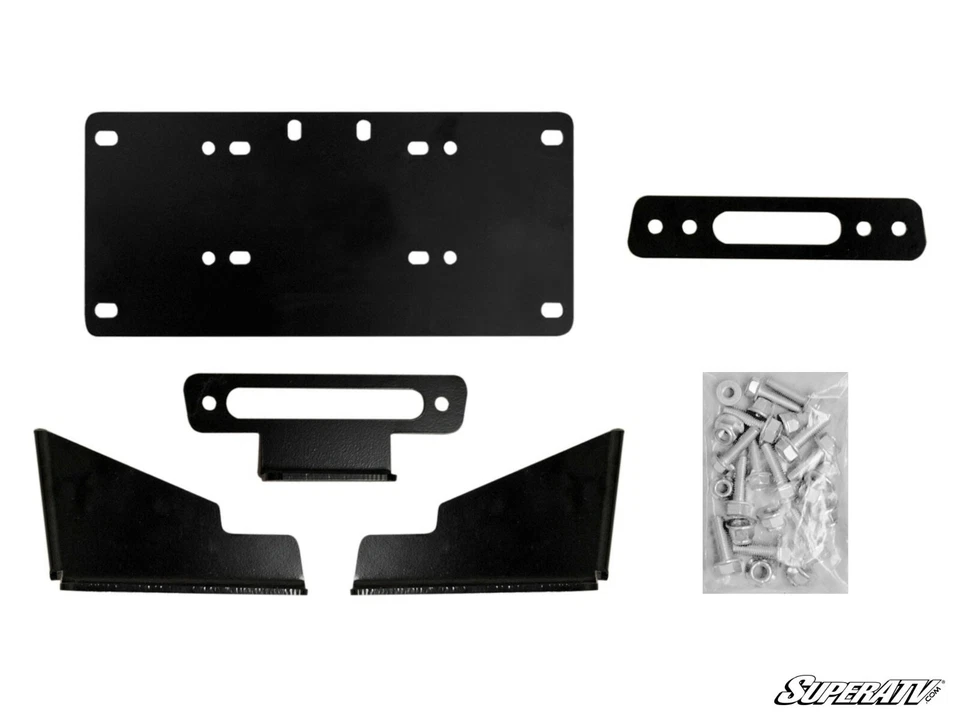 SuperATV 4500 lb. Cabrestante y placa de montaje para Kawasaki Mule Pro FX / DX / FXR Foto 2 de 4