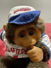 Chimpanzee Monkey Chimp Hand Puppet 1994 Baseball Outfit Sucking Thumb