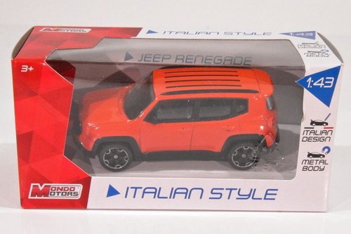 JEEP RENEGADE 1/43 MOTORAMA MONDO MOTORS ORANGE SPEED POWER CARARAMA METAL NEW - Foto 11 di 12