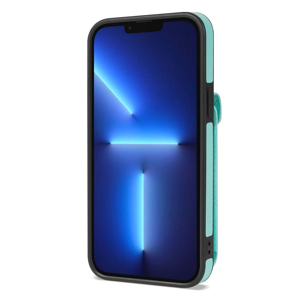 Leather Phone Wallet Case for iPhone 15 Pro Max 14 13 12 with Crossbody Strap