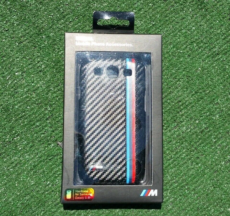Funda rígida para teléfono BMW MTec Samsung Galaxy S3 genuina OEM de fábrica M fibra de carbono  Foto 3 de 4