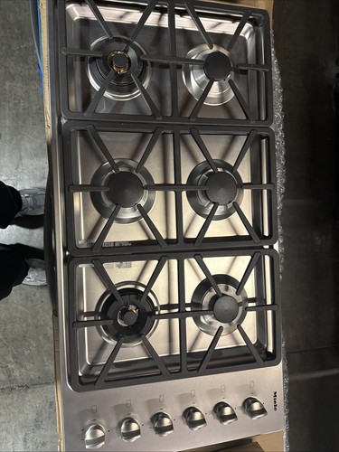 MIELE 42" 6 BURNER, BRUSHED STAINLESS STEEL COOKTOP NATURAL GAS