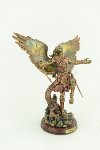 Scultura in bronzo Selaphiel "Preghiera di Dio" Arcangeli della Luce - COA - Foto 5 di 13